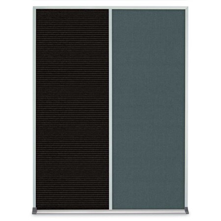 United Visual Products Single Door Radius Plus Corkboard, 36"X UV8002PLUS-GOLD-AMETHY